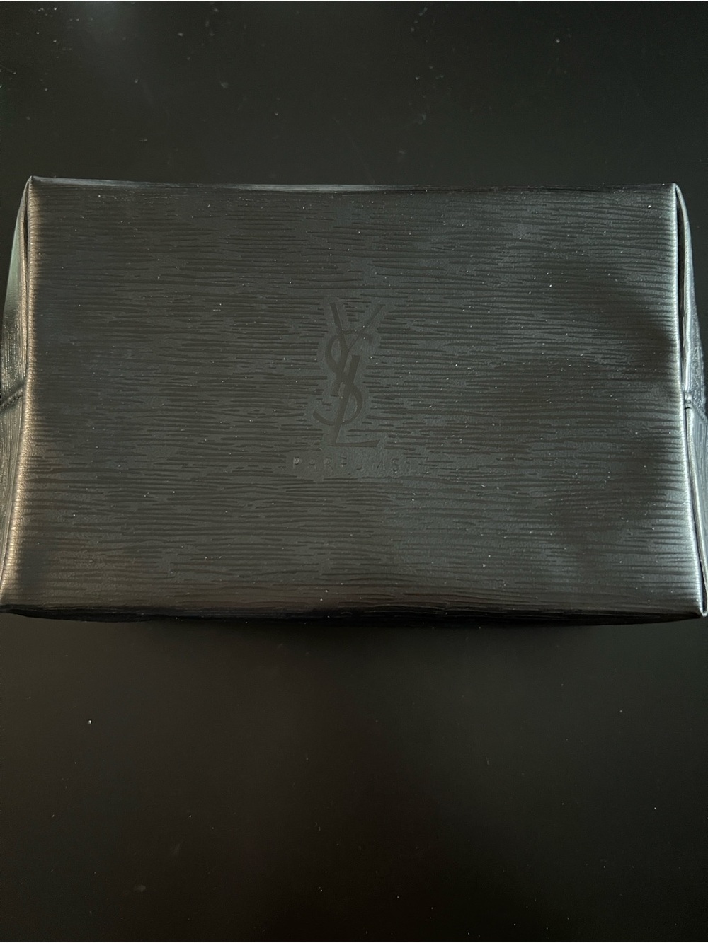 Yves Saint Laurent Black Textured Toiletry Case